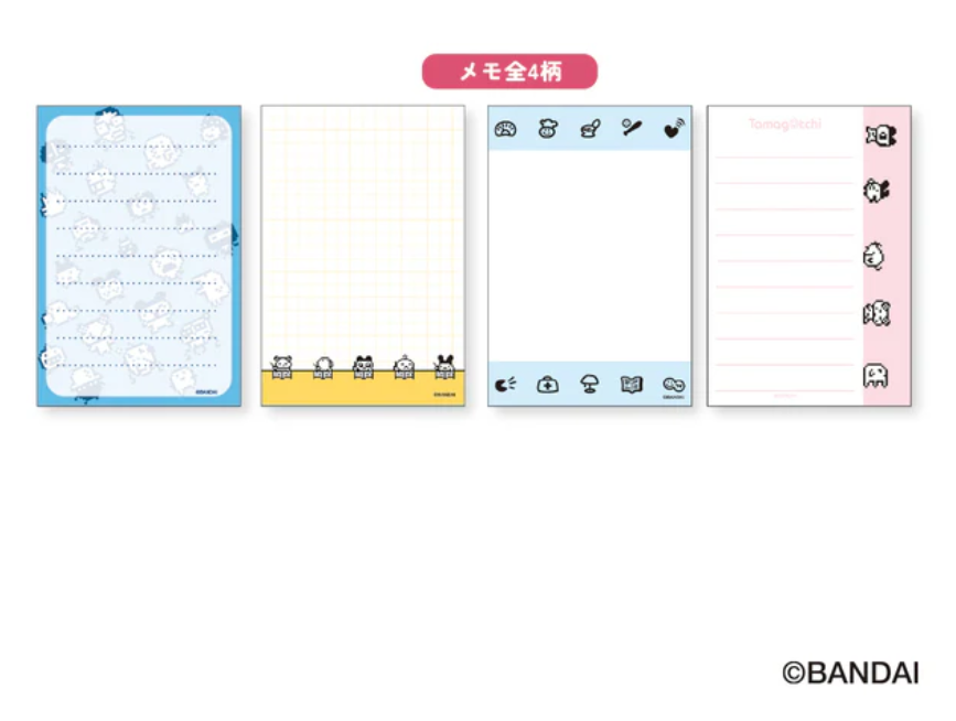 Tamagotchi|Flip Memo Pad|W77 x H108 x D12mm approx.