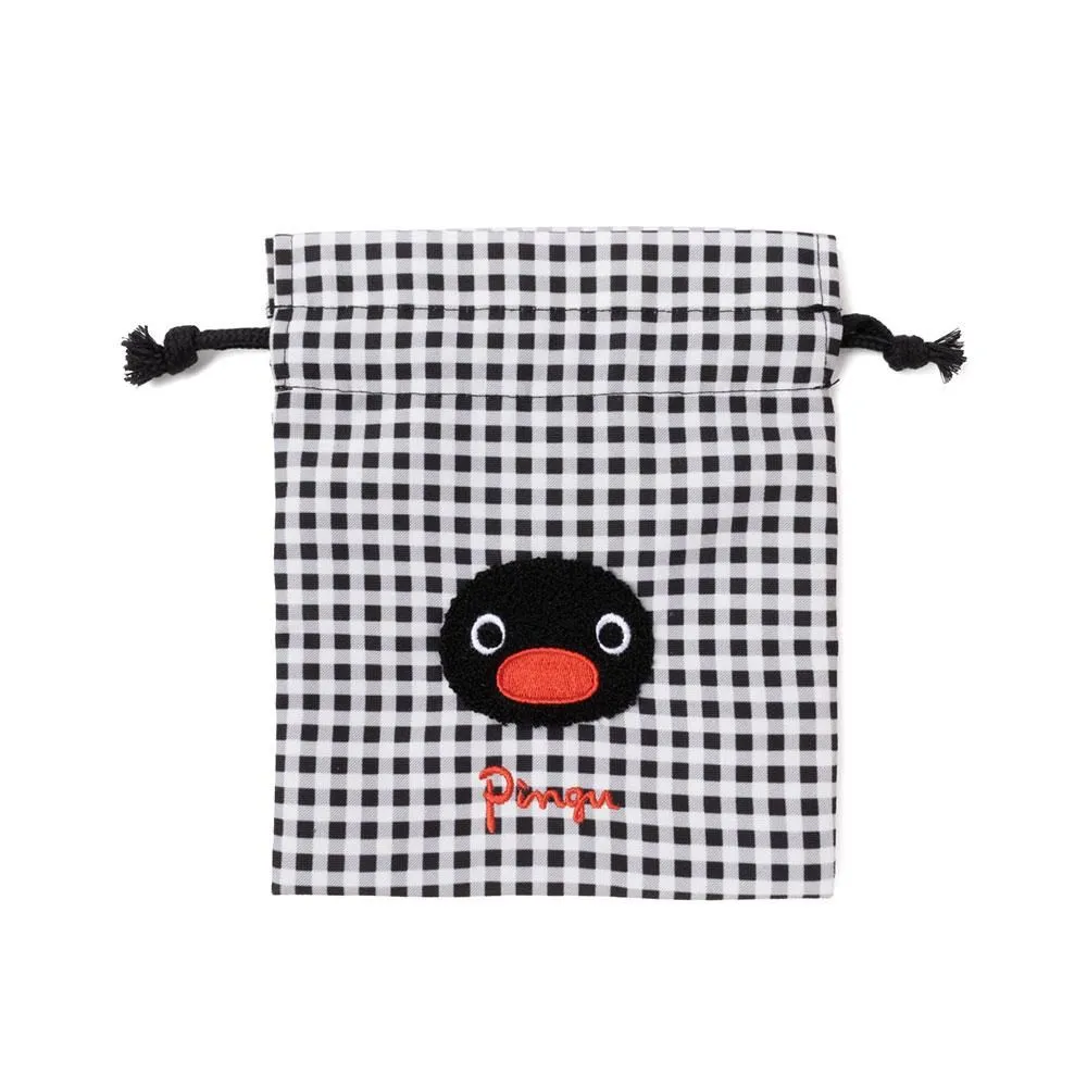 Pingu|embroidery drawstring bag|200mm x 170mm approx.
