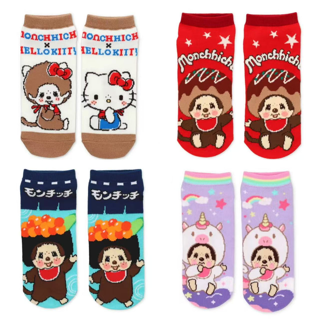 Monchhichi|Character Ankle Socks|23-25cm approx.