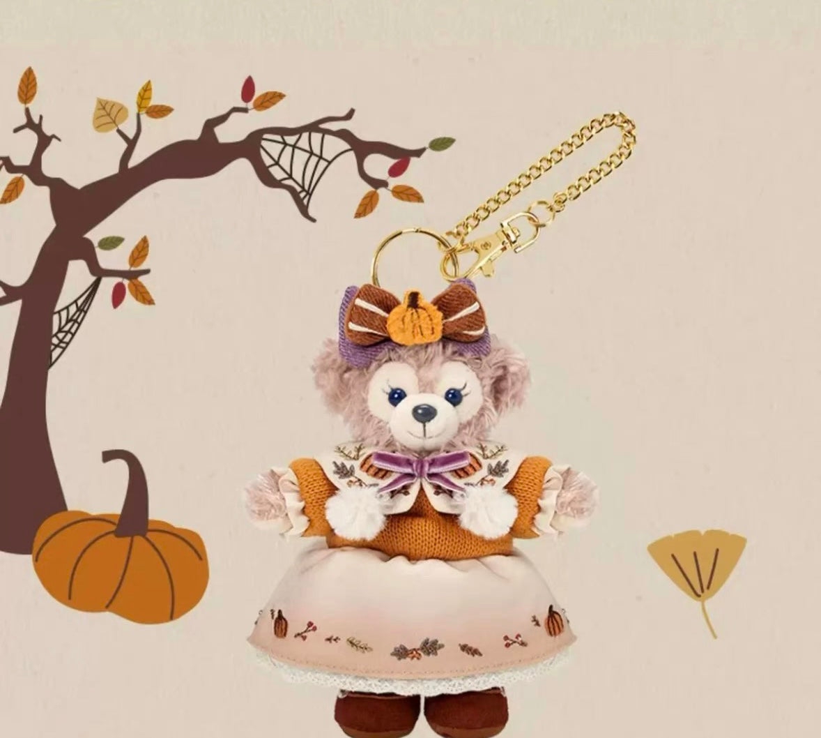 Disney SH|24 Autumn Plush Dolls keychain/ Mascot holder 2024万圣节限定达菲和朋友们系列毛绒挂件