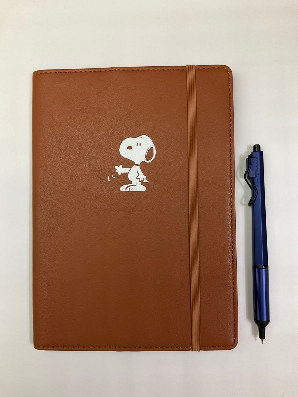 Snoopy史努比|皮质感封面 PEANUTS日历手账/笔记本|约H195xW140xD15mm/64页