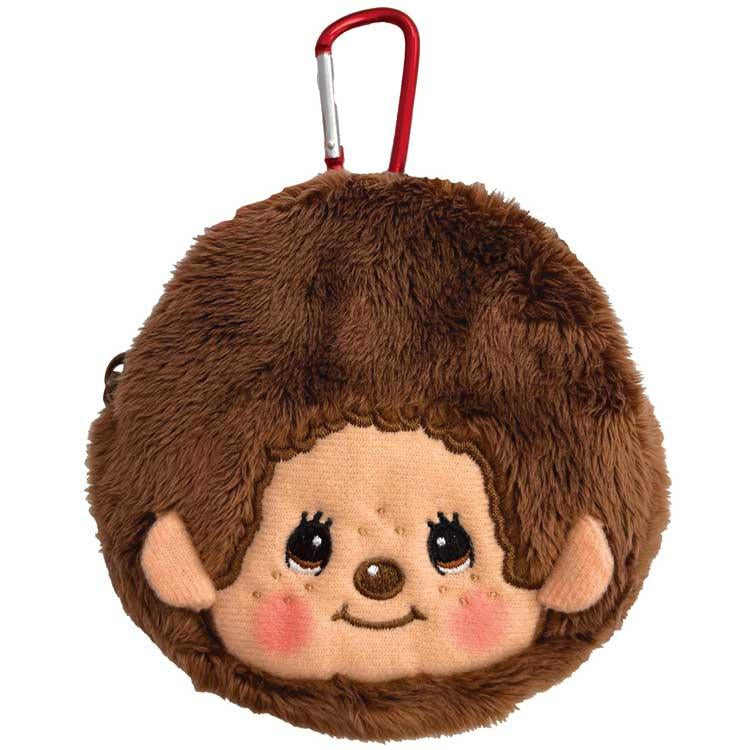 Monchhichi|mini pouch with carabiner|H10 x W10.5 x D2.5cm approx.
