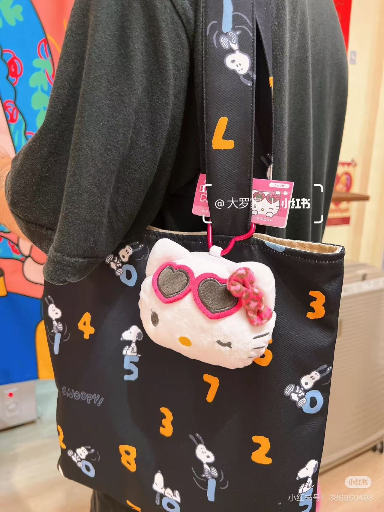 Hello kitty|Mini Plush Pouch with Carabiner|100×115×50mm approx.