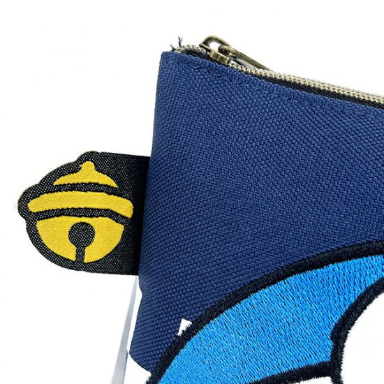 Doraemon哆啦A梦|机器猫精致刺绣大脸图案化妆包/收纳包/porch|约19cm×5cm×3cm