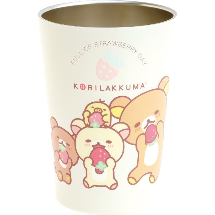Rilakkuma轻松熊|草莓日系列两用保温保冷3d立体浮雕印刷图案杯|450ml