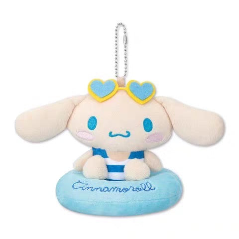 Sanrio|Avail summer tanned  swimming ring Mascot Holder /Plush Keychain