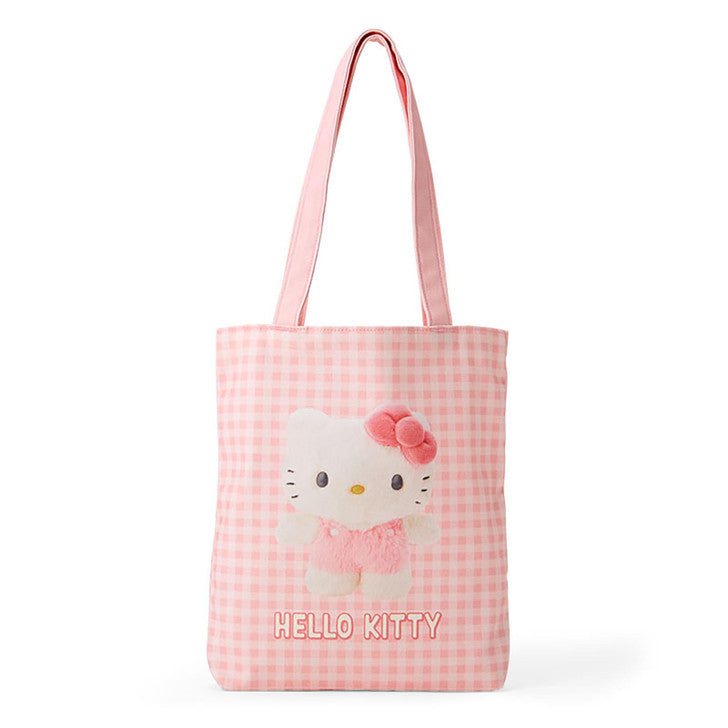 Sanrio| Tote Bag - Pitatto Friends Photo多巴胺格纹系列可爱角色帆布包|约29×5×32cm