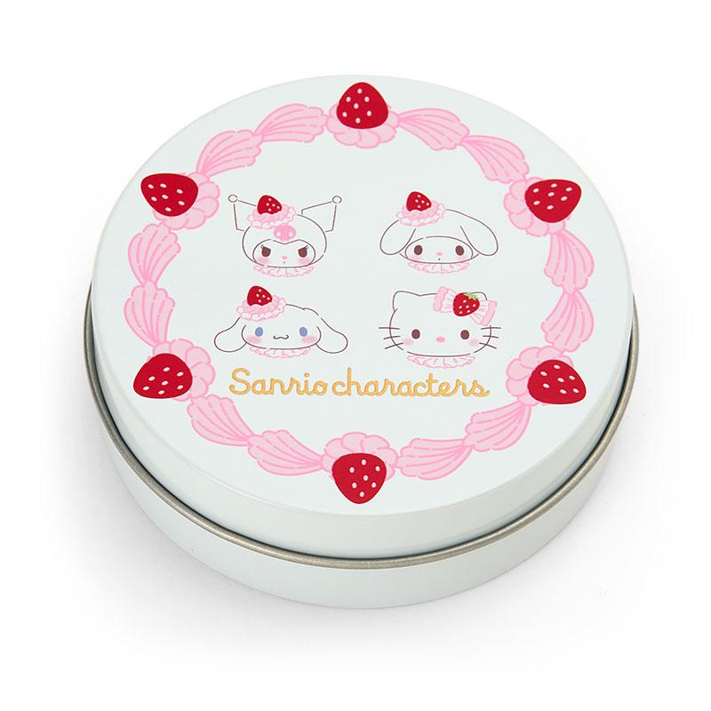 Sanrio|Strawberry Whipped Cake Flake Sticker Set & Tin Case|8×8×2.5cm approx.