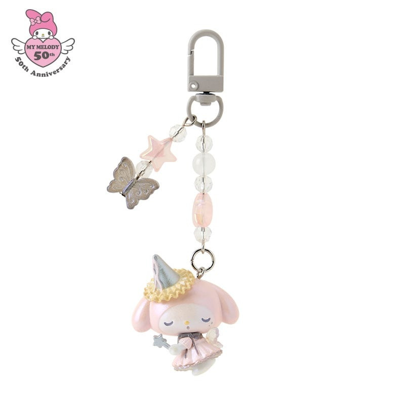 【limit 1/ entire series】Sanrio|My Melody 50th Anniversary keychain/ Phone Charm|W3.5 x D2 x H11 cm approx.