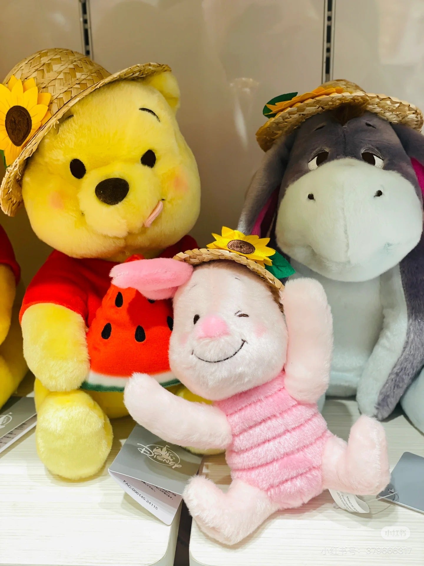 Disney|2024 Winnie the Pooh草帽系列公仔|約高さ26×幅14.5×奥行き18cm