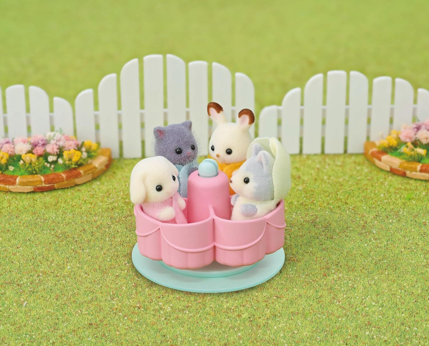 SylvanianFamilies森贝儿家族|Rainbow Fun Nursery Bus 彩虹校车套组/不含玩偶/套组/玩具/过家家5744