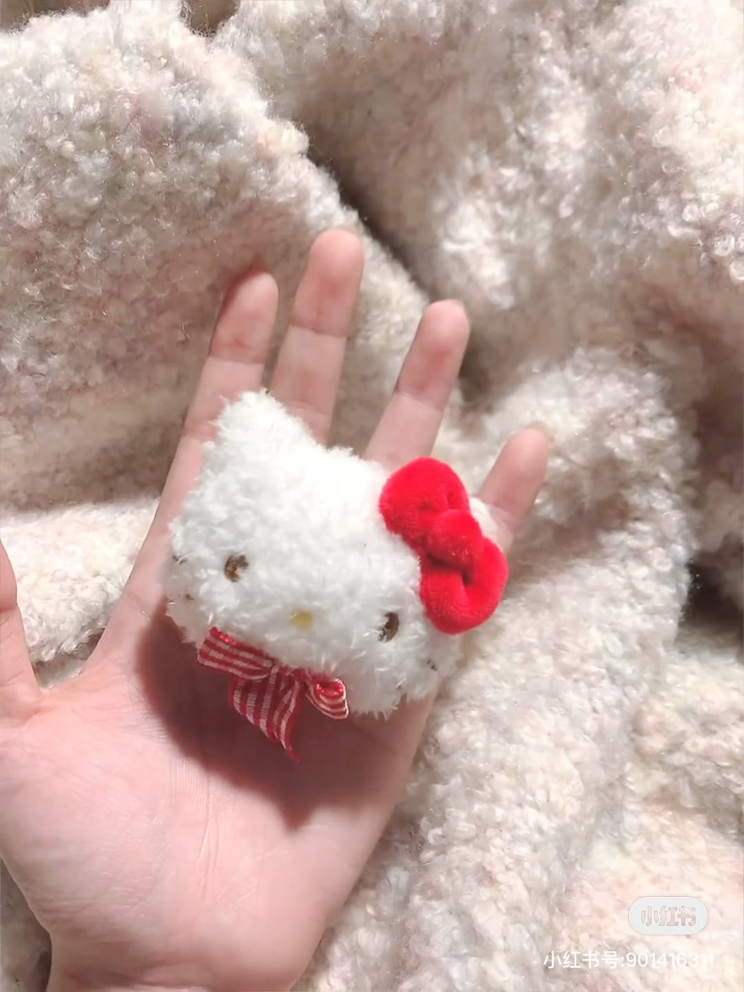 Sanrio|角色大头毛绒绒发绳/头绳|1枚/7.5 x 6 x 2.5cm