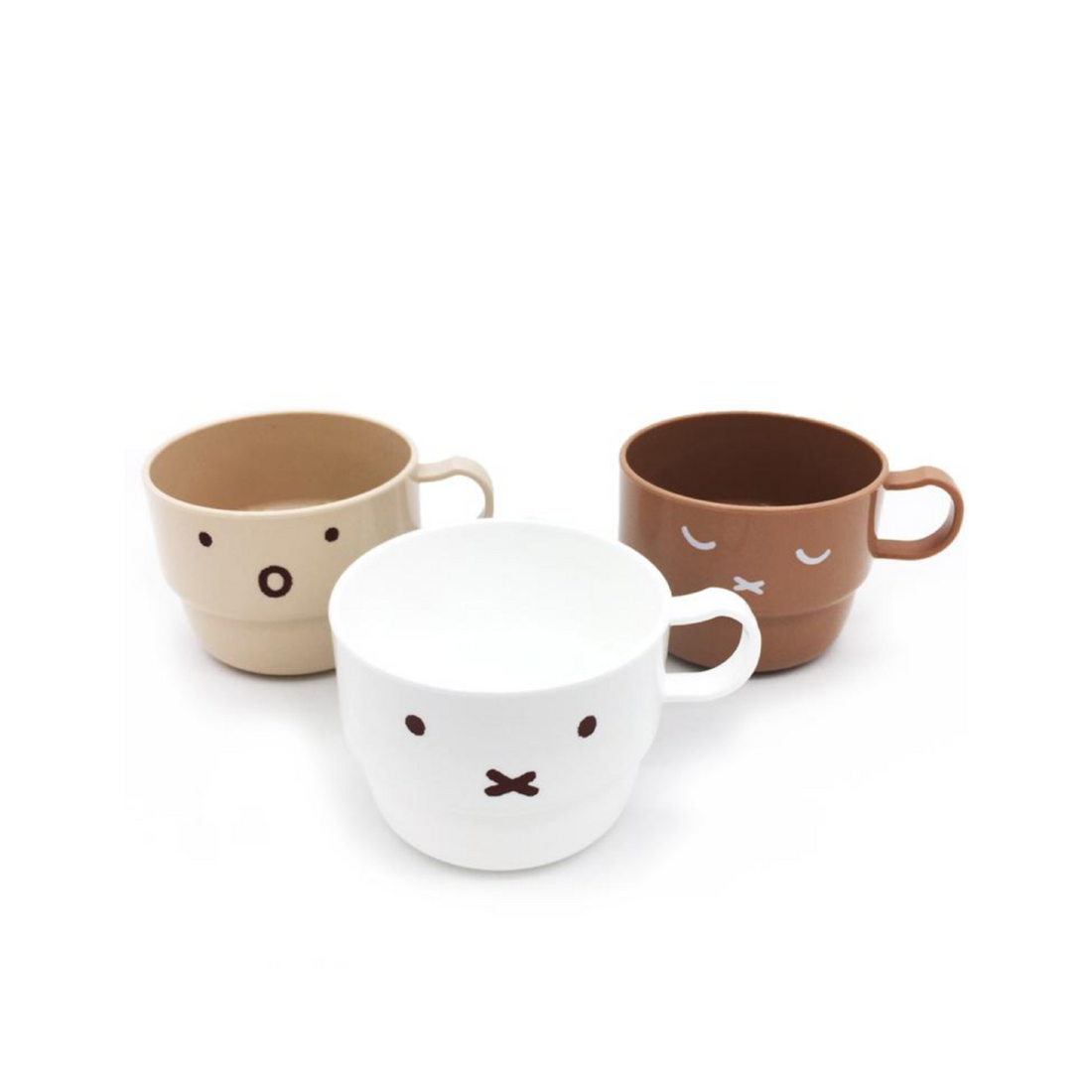 Miffy|Face Plastic Mug Cup set of 3|230ml(1 piece)