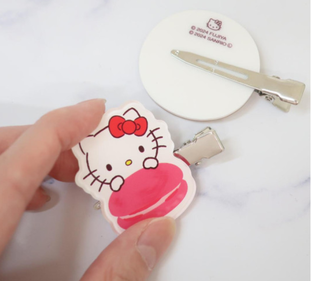 Sanrio|HASEPRO Sanrio Macaron Hair Clip Set of 2|40×40×3mm approx.