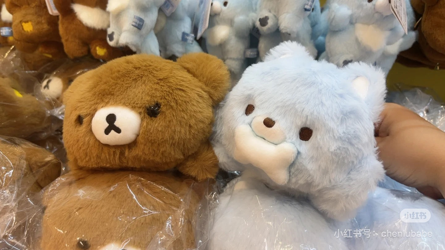 Rilakkuma轻松熊|AoKogu no Otomari - Lap Plush Toy San-X新角色毛绒趴趴玩偶/公仔|约120 x 130 x 190mm