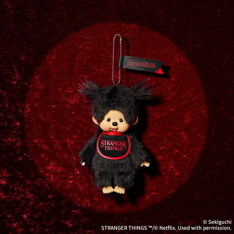 Monchhichi|Stranger Things Keychain (Bib) Mascot Holder /Plush Keychain|H15 x W8.5 x D5.5 cm approx.