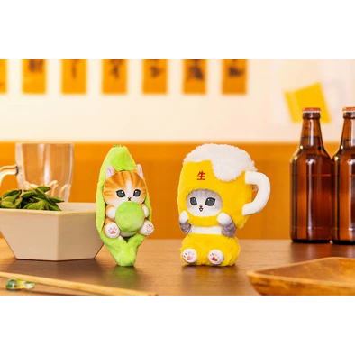 Mofusand|Beer Cat Nyant Mascot Holder /Plush Keychain |165×115×80mm approx.