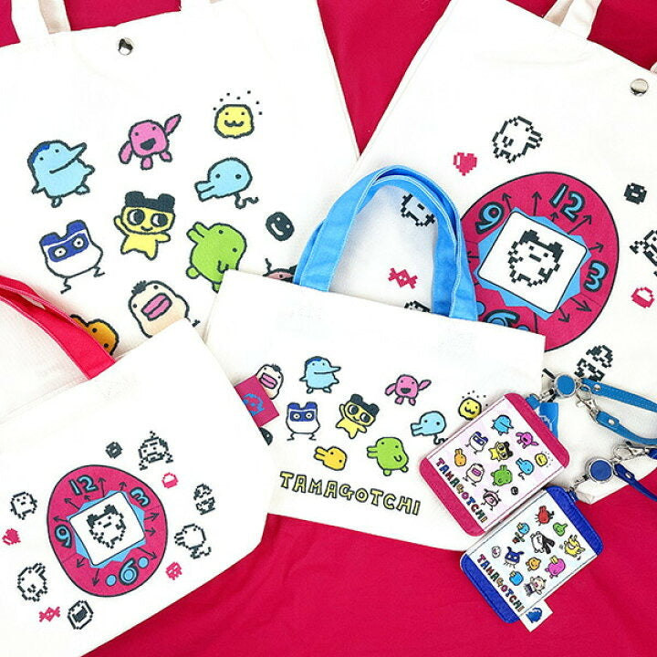 Tamagotchi|Mini Tote Bag Cherry Pink|300×190×100mm approx.