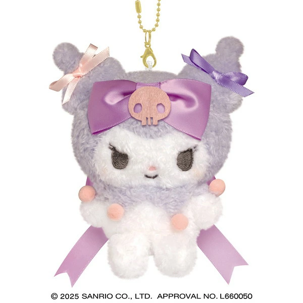 Sanrio|Characters Runrun Ribbon Mascot Holder /Plush Keychain|14 x 13 x 4.5 cm approx.