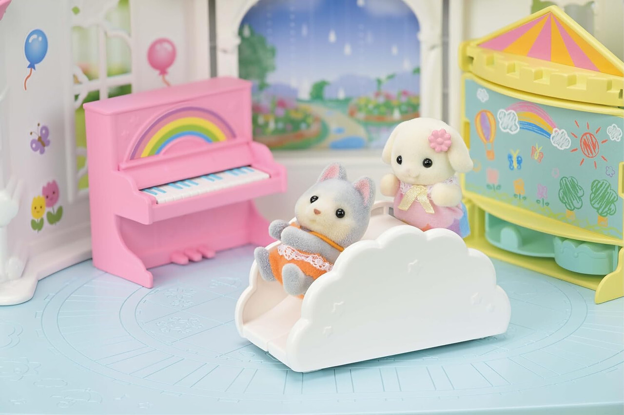 SylvanianFamilies|Sunny Castle Nursery+Flora Rabbit-5743