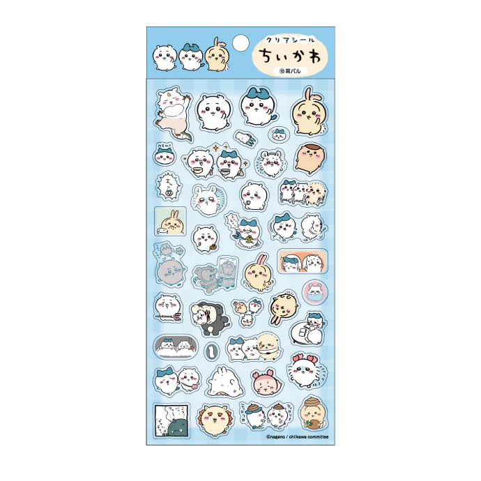 Chiikawa|Clear Seal Sticker - Friends|90×175mm approx.