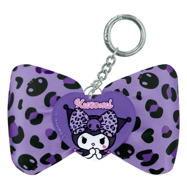 Sanrio|Gal Art Big Ribbon  leopard print Keychain/Keyring|H95 x W105 x D30mm