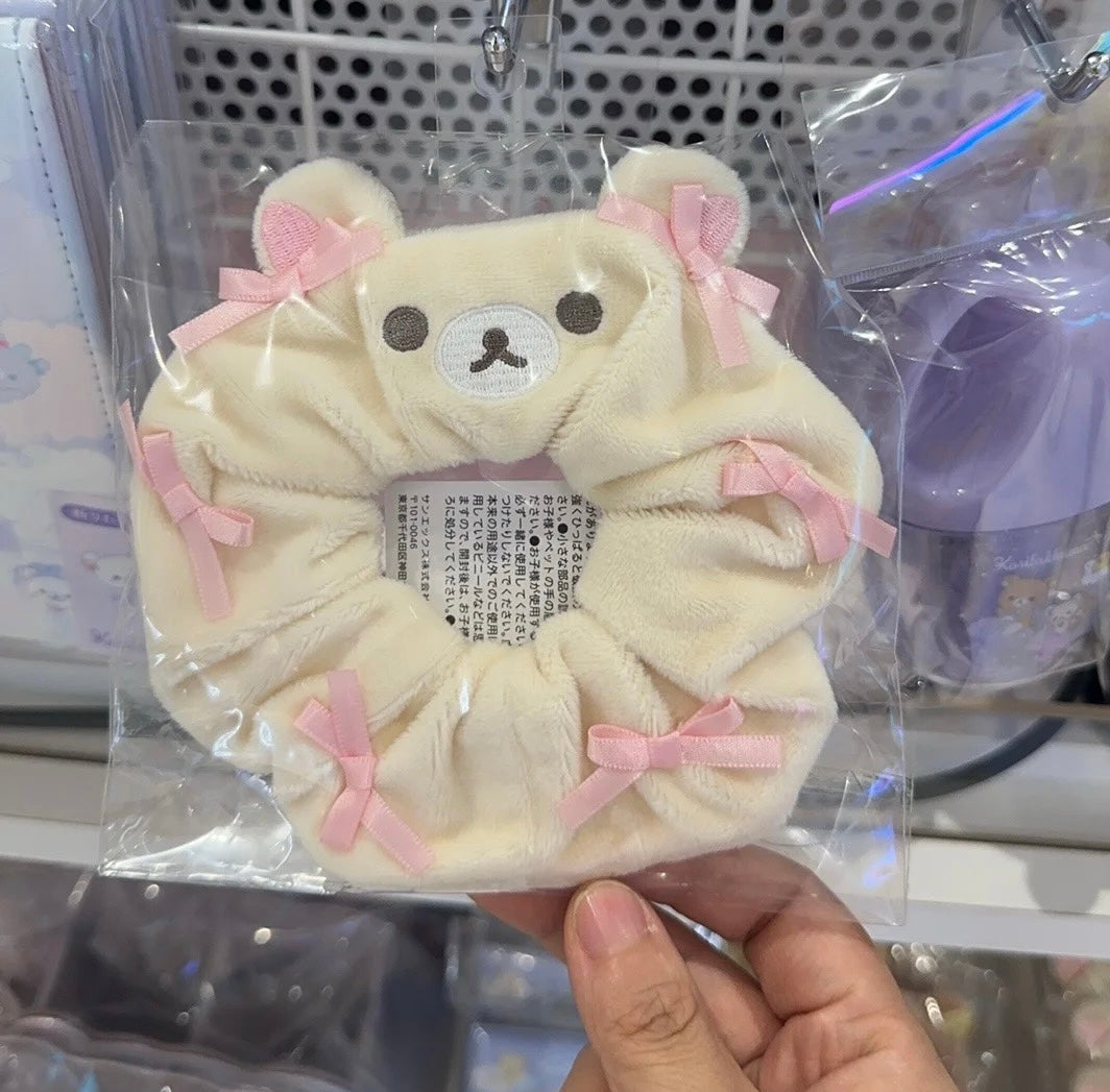 Rilakkuma轻松熊|Korilakkuma Osora no Kururin Wataame Scrunchie天空棉花糖系列可爱毛绒肥肠圈/发圈/发绳|约 130 x 130mm