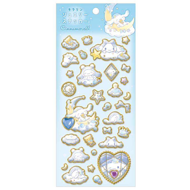 Sanrio|Gold Foil Jewel Sticker|220×95×5mm approx.