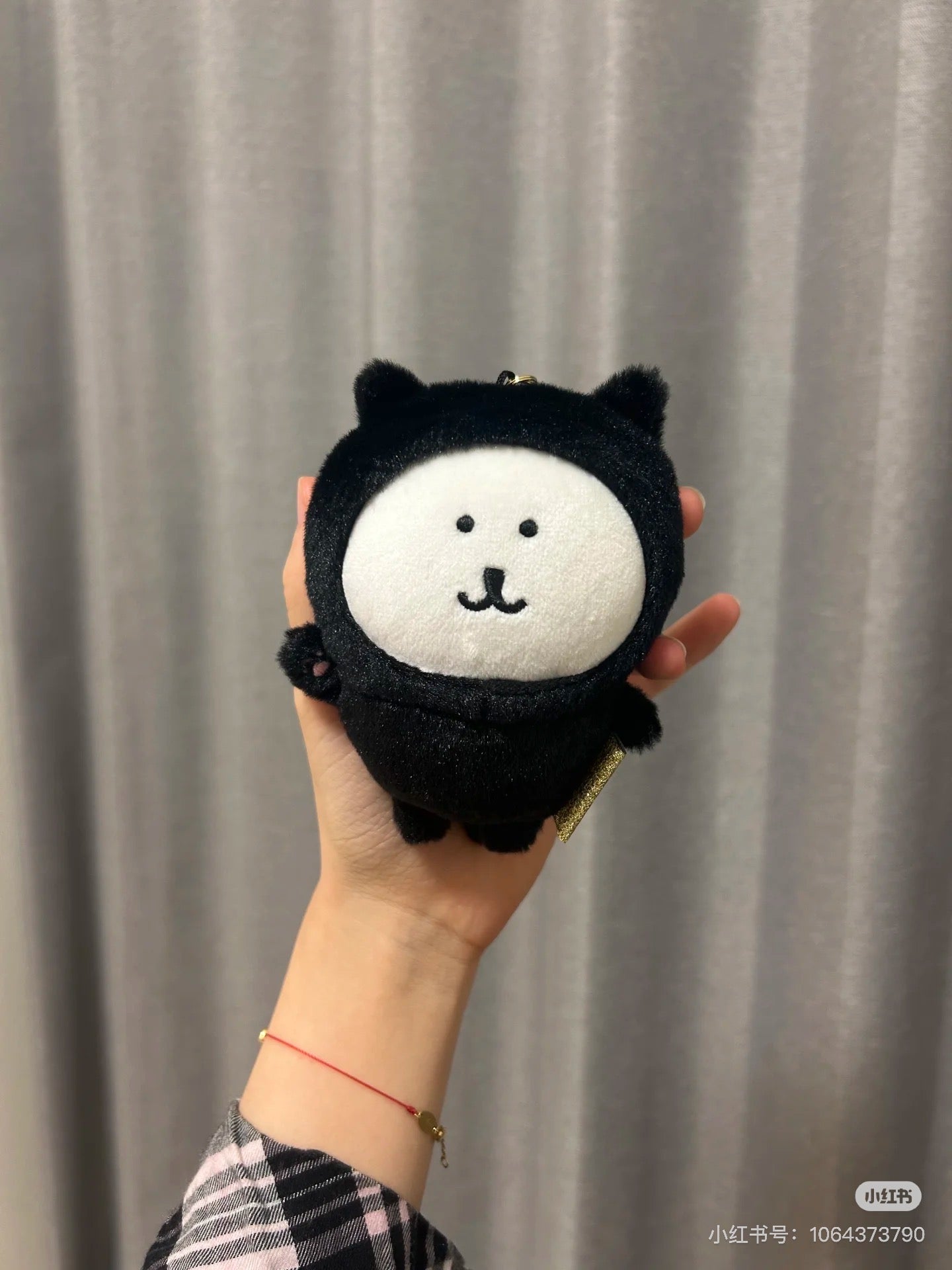 Nagano|Black Cat Bear Mascot Holder /Plush Keychain| 120mm H x 95mm W x 55mm D approx.