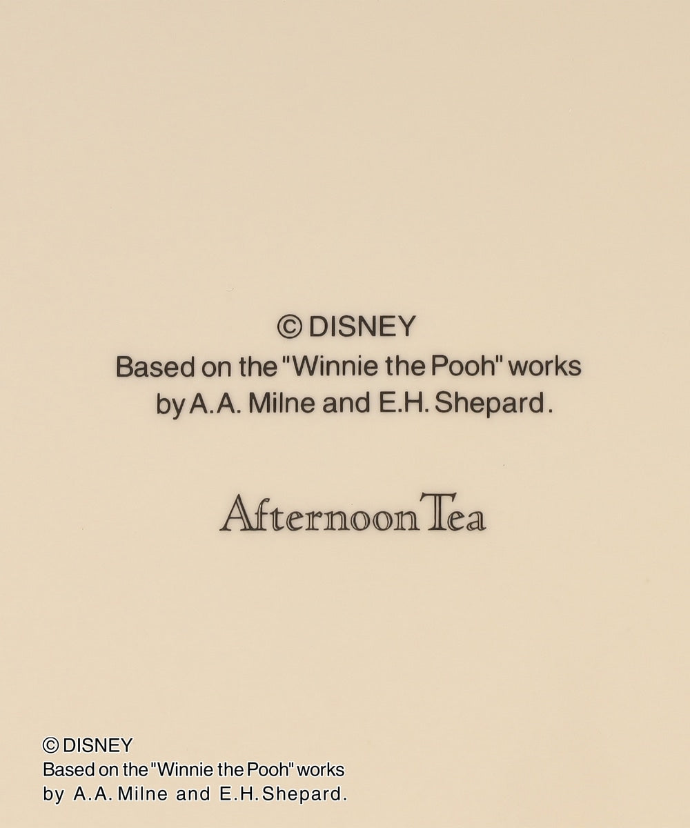 Disney|噗噗小熊维尼Afternoon Tea联名限定日本制简约黑白陶瓷盘/可洗碗机/可微波炉/不可烤箱|直径23cm