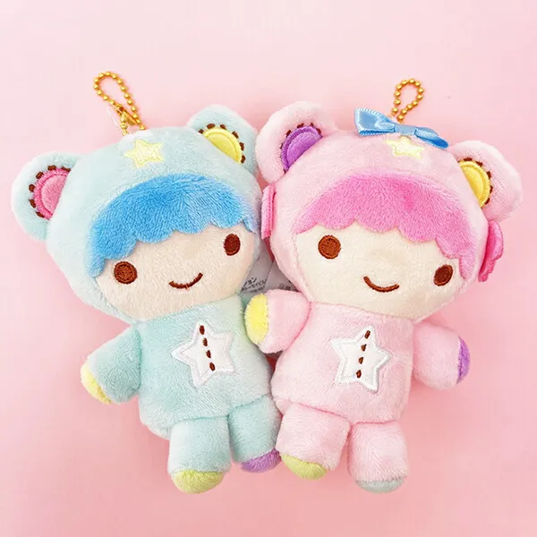 Sanrio|Little Twin Stars Collection Puff Bear Mascot Holder /Plush Keychain|9×5.5×12cm approx.