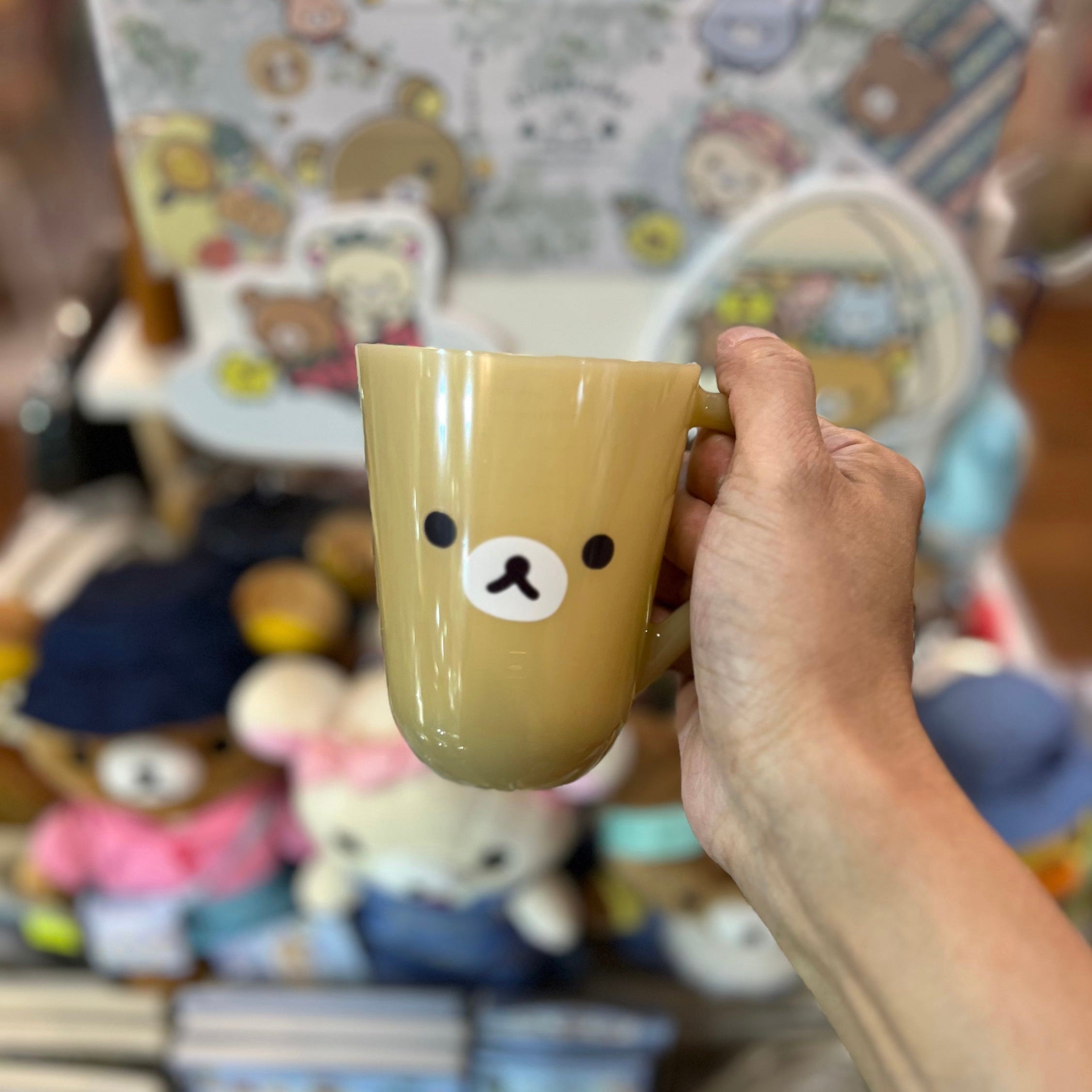 Rilakkuma轻松熊|耐热70度耐摔通透感手柄杯/漱口杯|约270ml