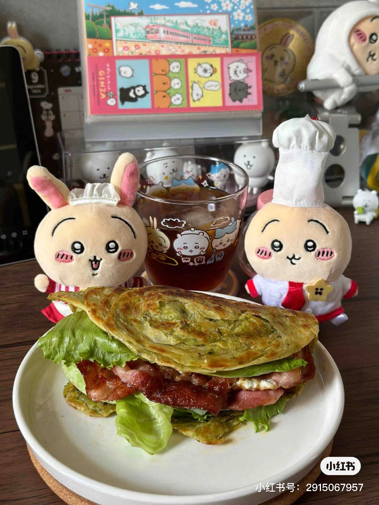 Chiikawa 吉伊卡哇|餐厅厨师毛绒玩偶挂件/包挂|约H120×W90×D50mm