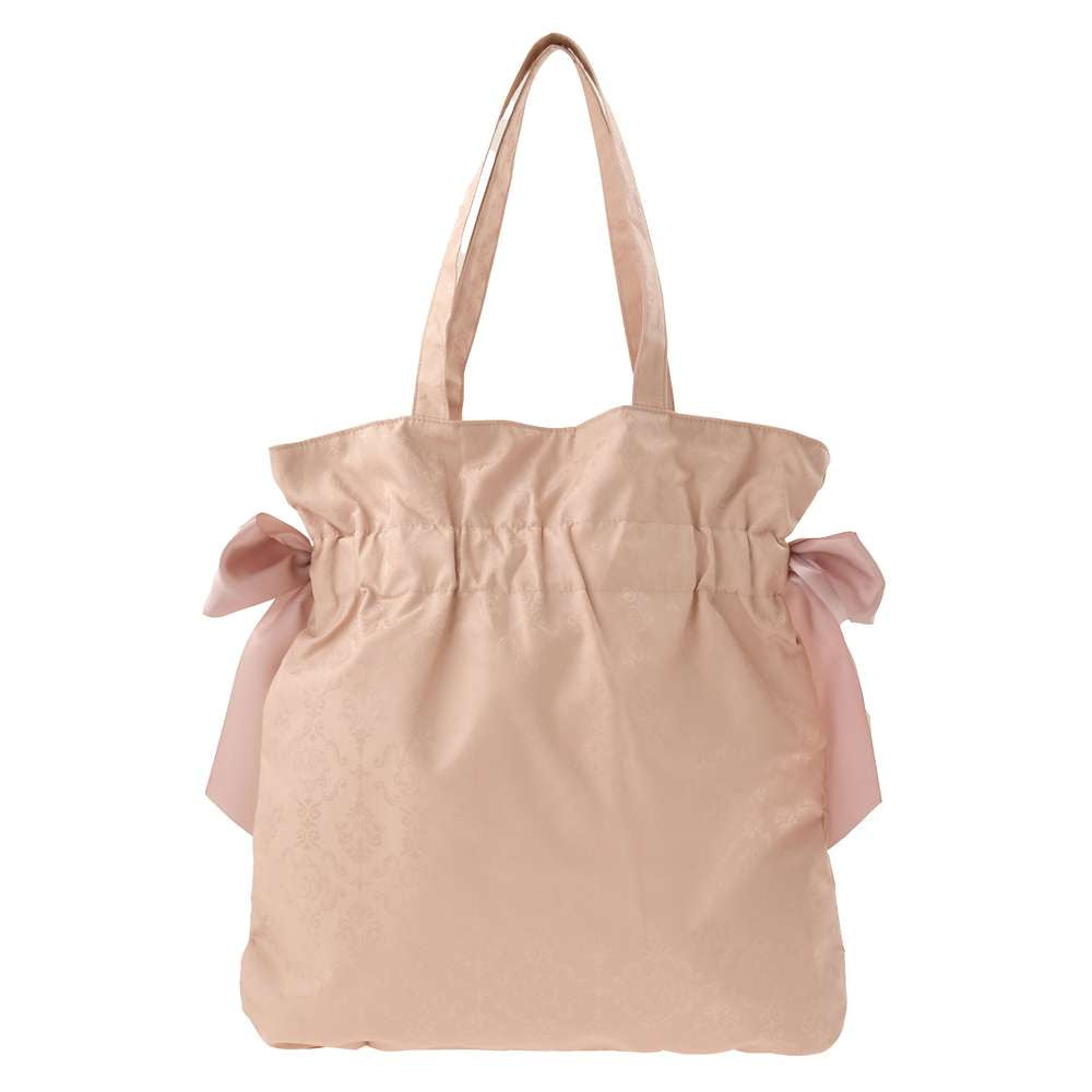 Maison de reefur|粉色双丝带蝴蝶结抽绳大容量单肩包