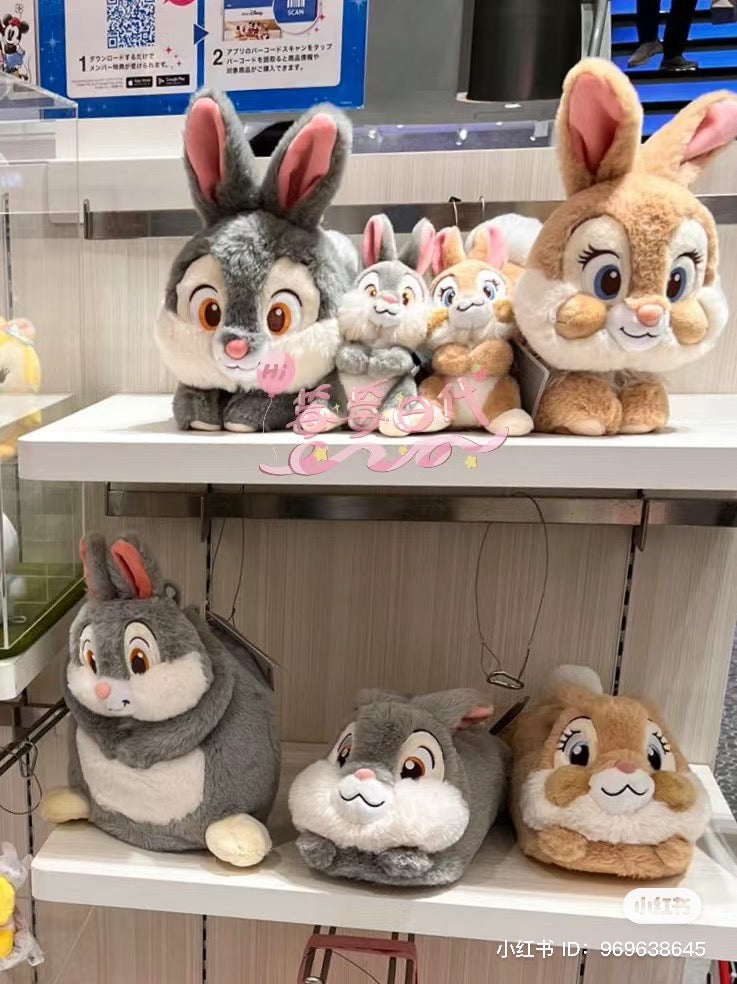 Disney迪士尼|Fluffy超毛绒柔软厚实桑普邦尼包脚跟保暖防滑拖鞋/兔子耳朵/兔尾巴|23-25cm