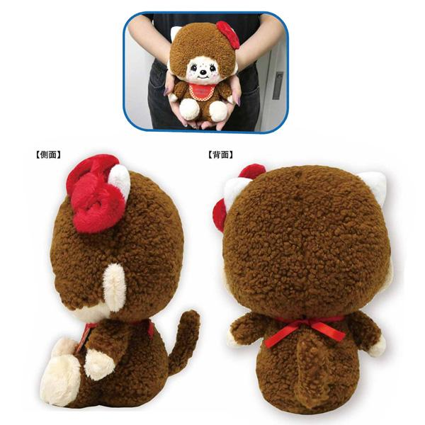 Monchhichi|Monchichi × Sanrio Plush Toy - Hello Kitty|125×181×100mm approx.
