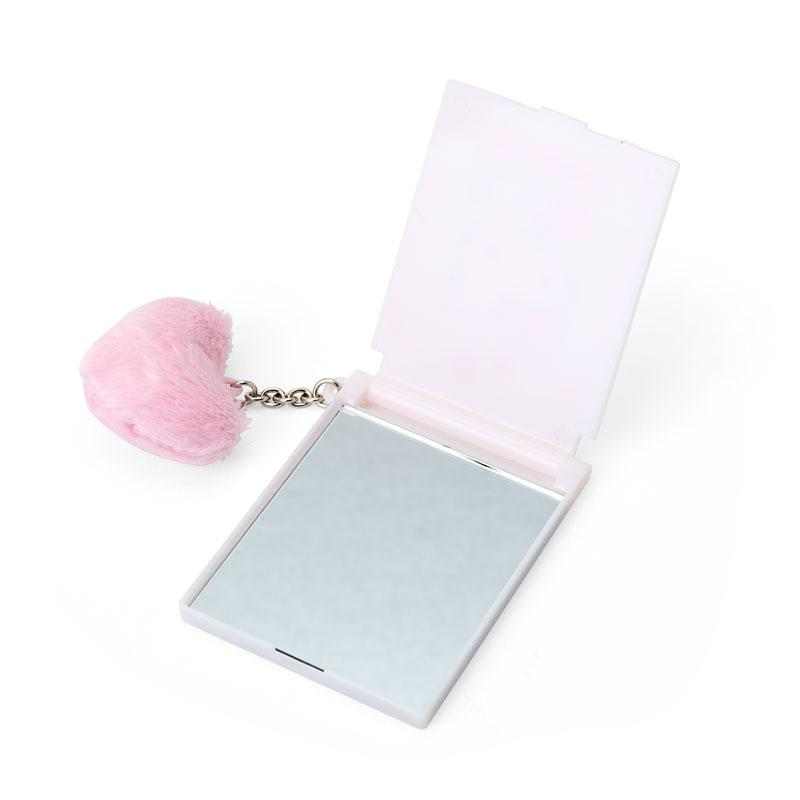 Sanrio三丽鸥|Secret Mini Mirror - Fluffy Heart Blind Box毛茸茸爱心系列平成复古可爱角色折叠随身镜子盲盒/全9种|1枚入