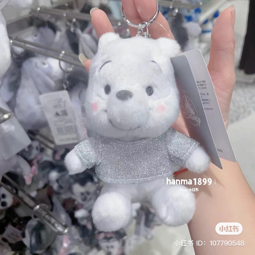 Disney迪士尼|冬日限定灰色银闪系列挂件/包挂|高さ約13×幅11×奥行き8(cm)