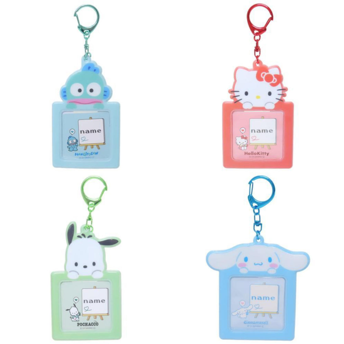 Sanrio|Square Name Tag Keychain|10×9.4cm approx.