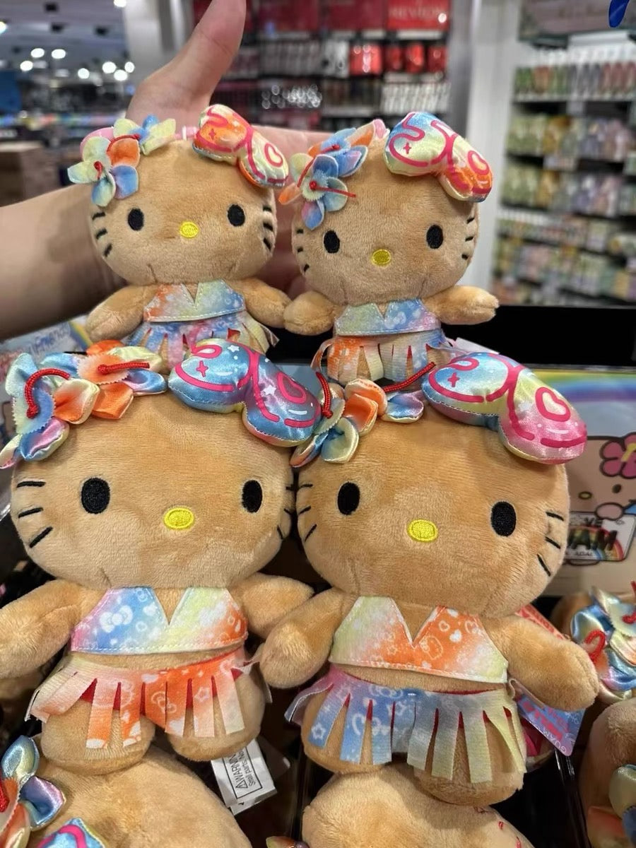HelloKitty凯蒂猫|HAWAII夏威夷黑皮kitty50周年限定公仔/玩偶|高约20cm