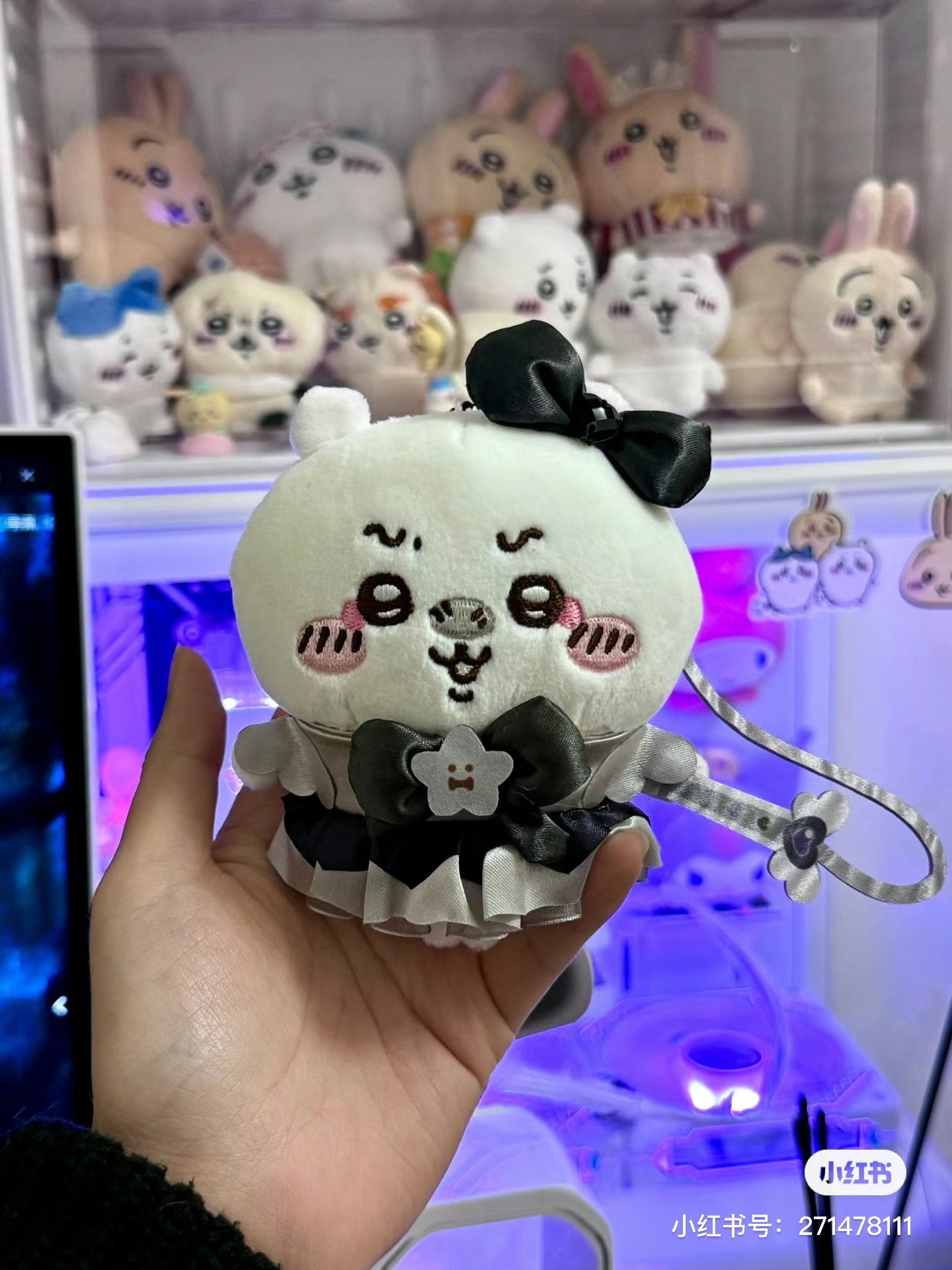 【limit 1】Chiikawa 吉伊卡哇|Magical Chikawa Magical Charge Mascot三代黑魔法少女毛绒玩偶挂件/包挂|約H160 x W110 x D60mm