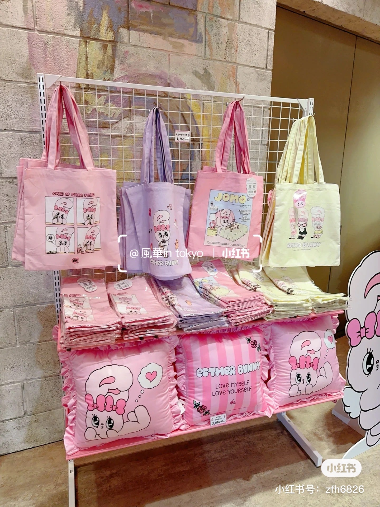 EstherBunny艾丝乐小兔|粉粉少女心爆棚可爱图案帆布包/单肩包