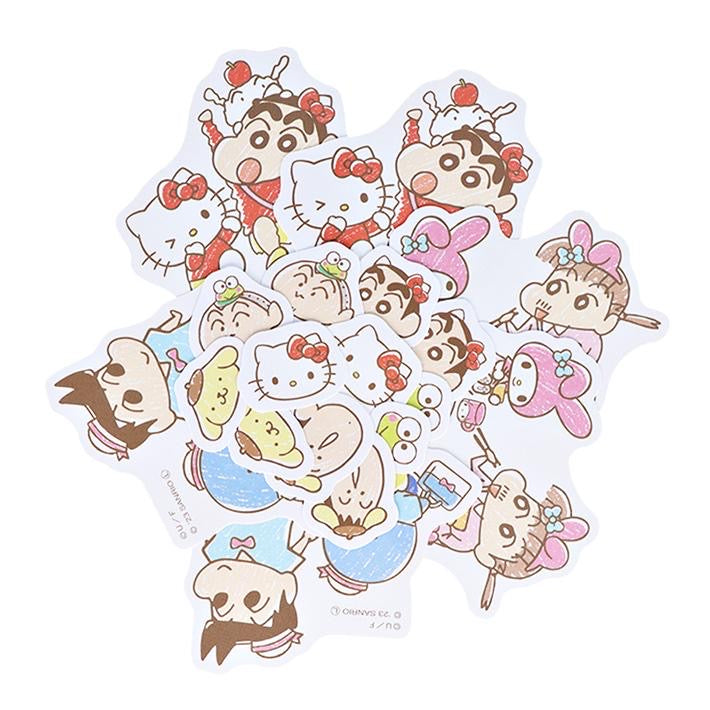 Sanrio|Crayon shin-chan蜡笔小新联名可爱贴纸|18枚