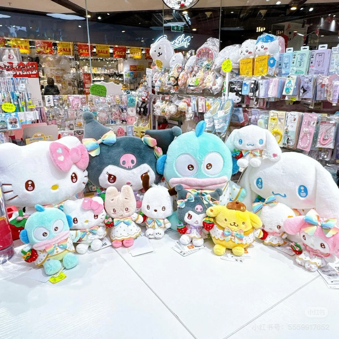 Sanrio|Strawberry Newspaper 50th Anniversary Mascot Holder /Plush Keychain|12×14.5×6cm approx.Approx.