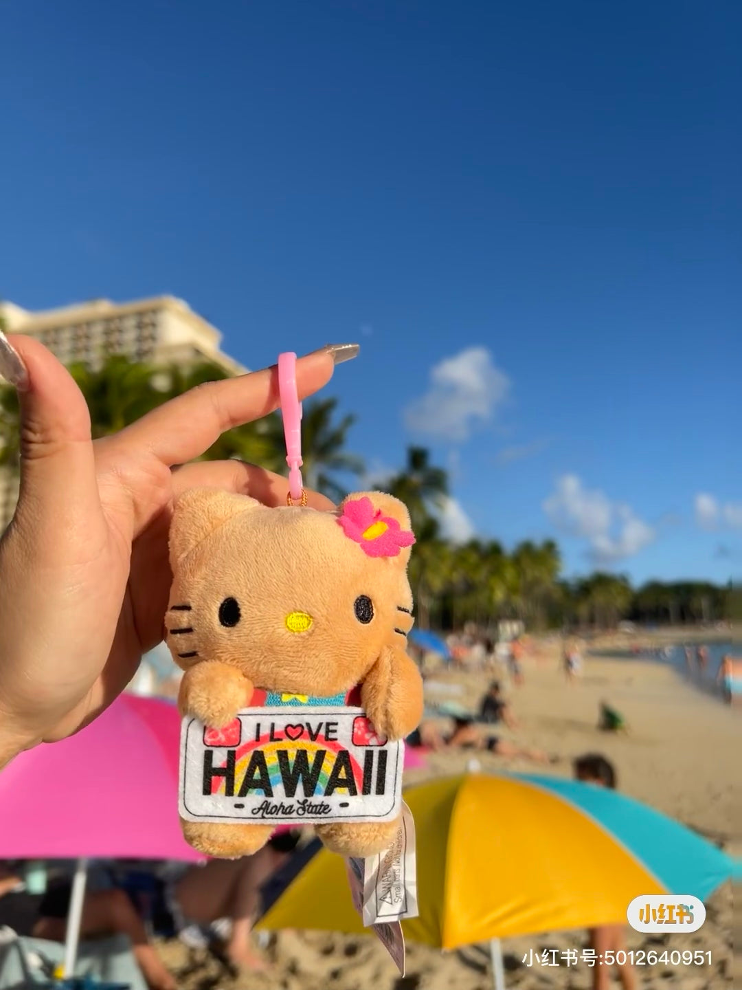 HelloKitty凯蒂猫|HAWAII夏威夷黑皮kitty限定挂件/包挂
