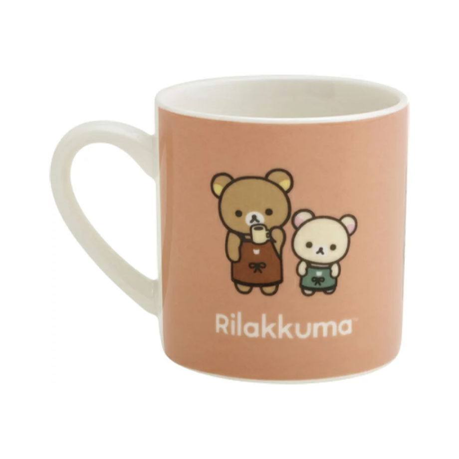 Rilakkuma轻松熊|轻松熊和小白熊图案马克杯/可做对杯/杯底有熊头|约75×Φ75mm