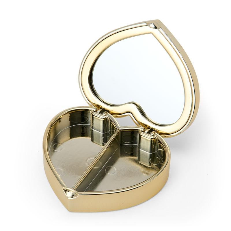Sanrio|Heart Shape Rose Mirror Accessory Case|8×7×2.8cm approx