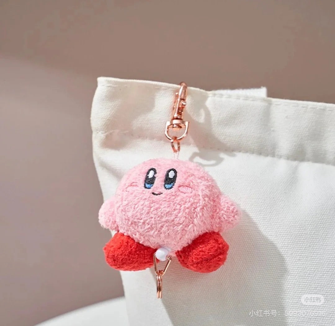 Kirby星之卡比|The Stars Fluffy S Mascot Reel KH超可爱星之卡比可伸缩毛绒玩偶钥匙扣挂件/包挂|约H14×W8×D5cm