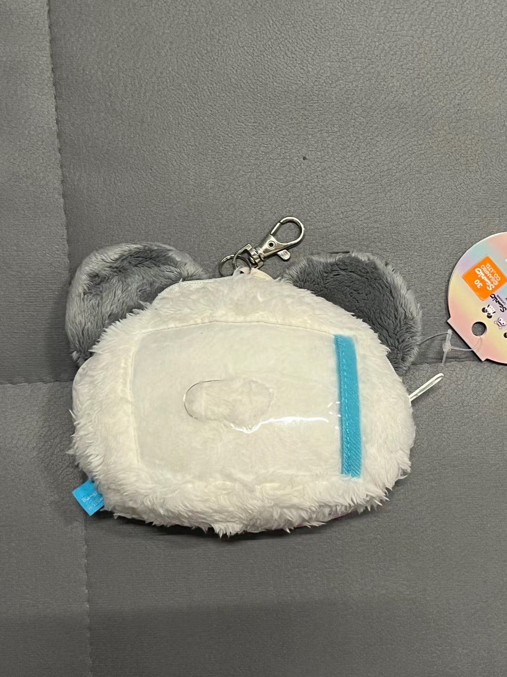 Sanrio|Plush Zipper Pass Case Charm with Reel|165 x 140 mm approx.