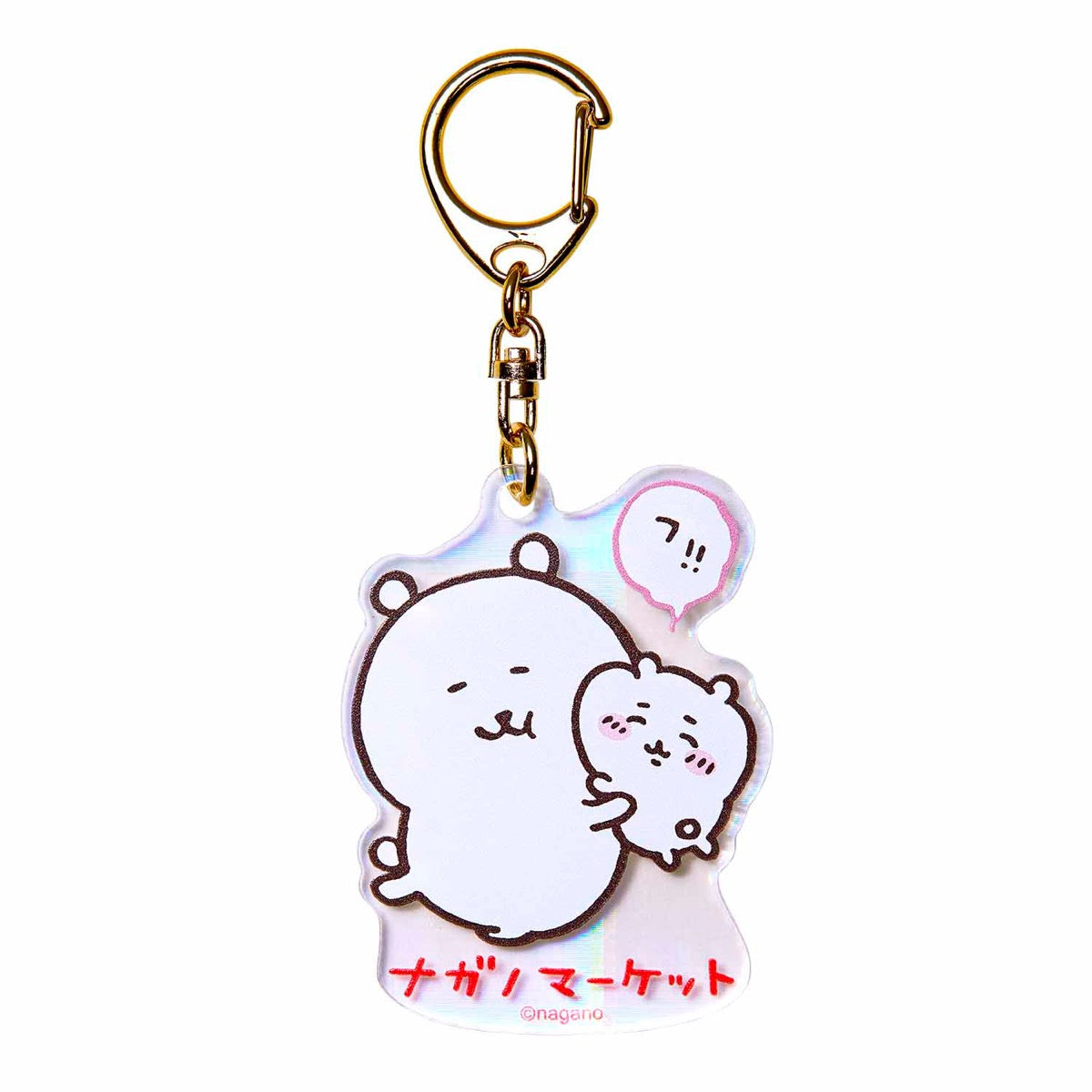 Nagano嘲讽熊|Market Hologram AcrylicKey ring全息图亚克力可爱钥匙扣|约H60 x W60 x D30mm